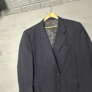 Christian Dior Monsieur Virgin Wool Blazer Jacket Size 44R Union Made Dark Gray
